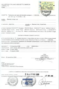 Certificado de patente — Italia