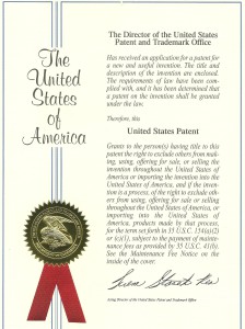 Certificado de patente — Estados Unidos