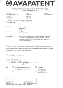 Patente Método Benozzi Suecia
